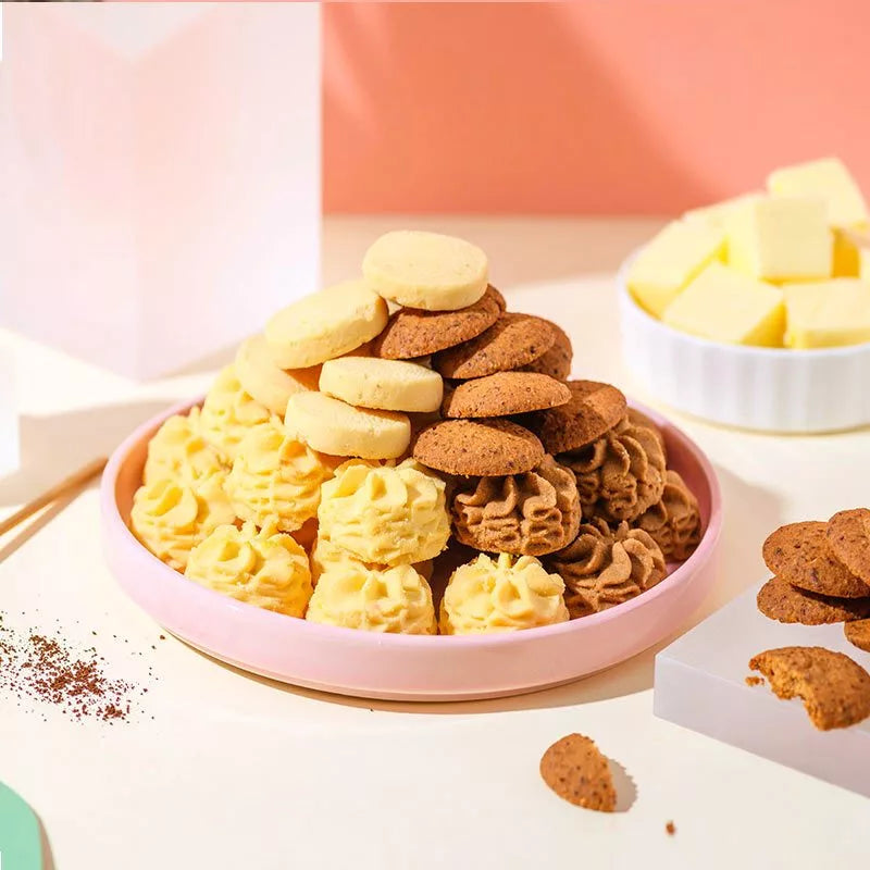 YOLA BEAR Classic Four-Flavor Cookies (Original / Coffee / Oat Raisin / Cream) 330g Gift Box