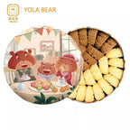 YOLA BEAR Classic Original /Coffee Double Flower Cookies Best Sell Casual Snacks
