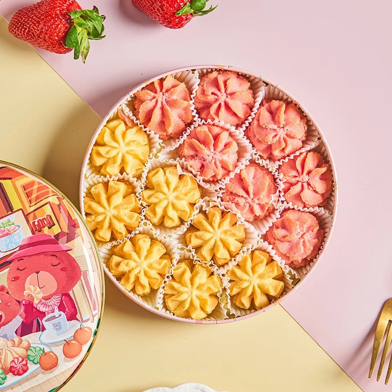 YOLA BEAR Classic Original /Strawberry Double Flower Cookies Casual Snack