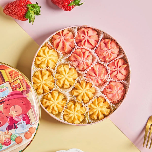 YOLA BEAR Classic Original /Strawberry Double Flower Cookies Casual Snack