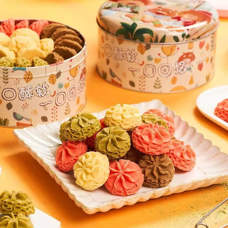 YOLA BEAR Rainbow Cookies (Original/Coffee/Strawberry/Matcha) Casual Snacks Best Sell Gift Box